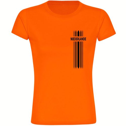4068859458102 - multifanshop Damen T-Shirt - Niederlande - Streifen - Druck schwarz - Frauen 4068859458102 - multifanshop Damen T-Shirt - Niederlande - Streifen - Druck schwarz - Frauen