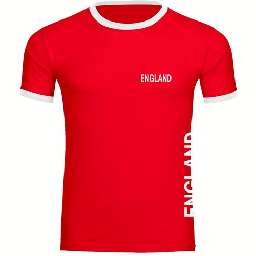 4068859210595 - multifanshop Kontrast T-Shirt - England - Brust & Seite - Druck weiß - Männer