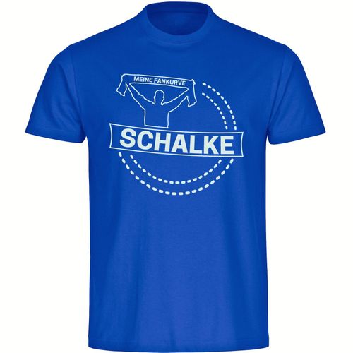 4068859001018 - multifanshop Herren T-Shirt - Schalke - Meine Fankurve - Druck weiß - Männer 4068859001018 - multifanshop Herren T-Shirt - Schalke - Meine Fankurve - Druck weiß - Männer