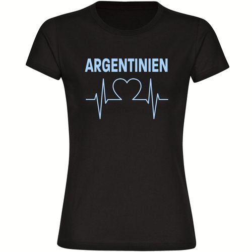 4068859273798 - multifanshop Damen T-Shirt - Argentinien - Herzschlag - Druck hellblau - Frauen 4068859273798 - multifanshop Damen T-Shirt - Argentinien - Herzschlag - Druck hellblau - Frauen