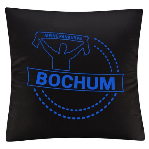 4068859052300 - multifanshop Kissenbezug - Bochum - Meine Fankurve - Druck blau - Kissen