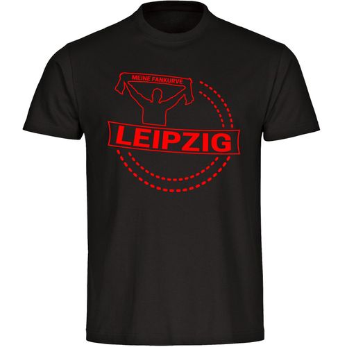 4068859139155 - multifanshop Kinder T-Shirt - Leipzig - Meine Fankurve - Druck rot - Kind