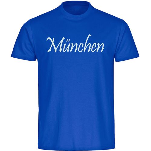 4068859067847 - multifanshop Kinder T-Shirt - München blau - Schriftzug - Druck weiß - Kind