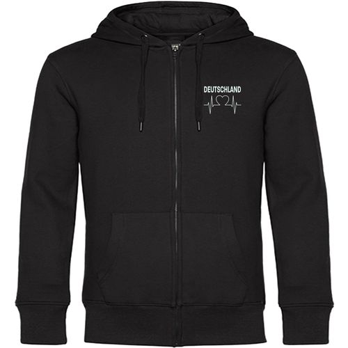 4068859263805 - multifanshop Kapuzen Sweatshirt Jacke - Deutschland - Herzschlag - Druck weiß - Sweat 4068859263805 - multifanshop Kapuzen Sweatshirt Jacke - Deutschland - Herzschlag - Druck weiß - Sweat