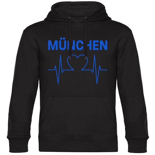 4068859040376 - multifanshop Kapuzen Sweatshirt - München blau - Herzschlag - Druck blau - Hoodie 4068859040376 - multifanshop Kapuzen Sweatshirt - München blau - Herzschlag - Druck blau - Hoodie