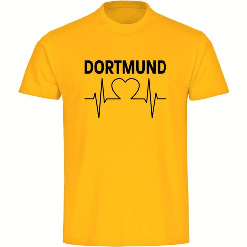 4068859187682 - multifanshop® Kinder T-Shirt - Dortmund - Herzschlag - Druck schwarz - Kind