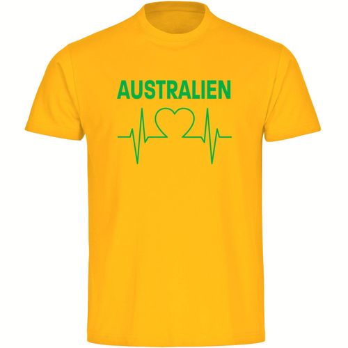 4068859278922 - multifanshop Kinder T-Shirt - Australien - Herzschlag - Druck grün - Kind