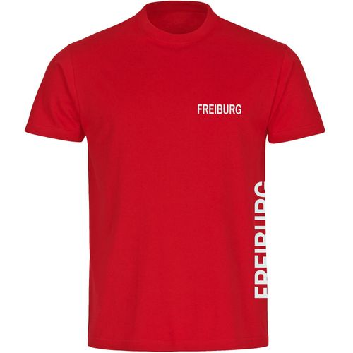 4068859076818 - multifanshop Kinder T-Shirt - Freiburg - Brust & Seite - Druck weiß - Kind