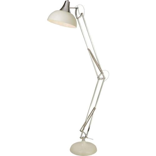 4255596673824 - Licht-erlebnisse - Stehleuchte Metall E27 170 cm hoch Creme Stehlampe