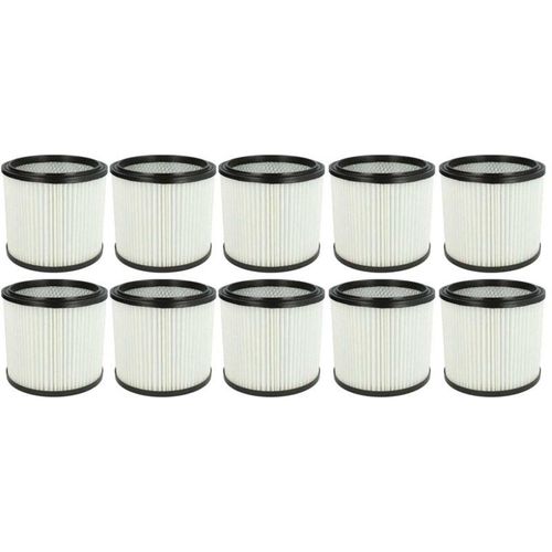 4068201924446 - Vhbw - 10x Faltenfilter kompatibel mit Pra PJ700 PJ4500 PJ500 PJ1100 PJ4000 PJ1000 Staubsauger - Filter Patronenfilter weiß