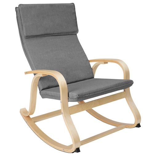 4061173210418 - tectake® Schaukelstuhl mit Armlehnen Gestell aus Birkenholz 150 kg 65 x 94 x 100 cm 4061173210418 - tectake® Schaukelstuhl mit Armlehnen Gestell aus Birkenholz 150 kg 65 x 94 x 100 cm