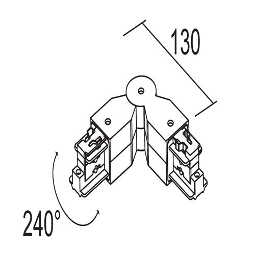 8019163142887 - Schwenkverbinder 3-Phasen-System LKM schwarz