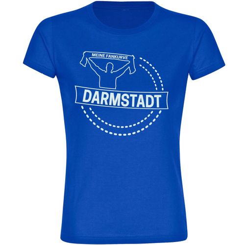 4068859052577 - multifanshop Damen T-Shirt - Darmstadt - Meine Fankurve - Druck weiß - Frauen