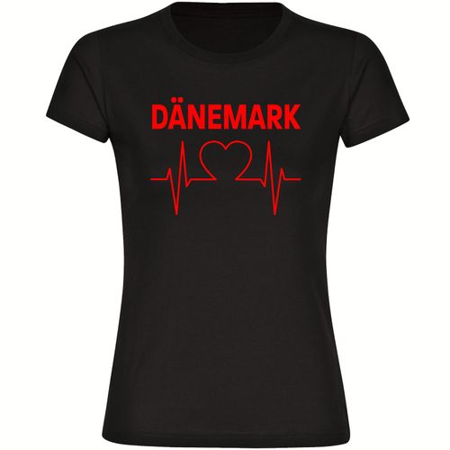 4068859225032 - multifanshop Damen T-Shirt - Dänemark - Herzschlag - Druck rot - Frauen 4068859225032 - multifanshop Damen T-Shirt - Dänemark - Herzschlag - Druck rot - Frauen