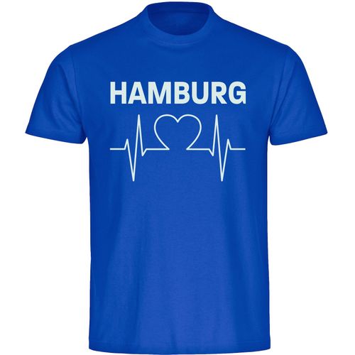 4068859009748 - multifanshop Kinder T-Shirt - Hamburg - Herzschlag - Druck weiß - Kind