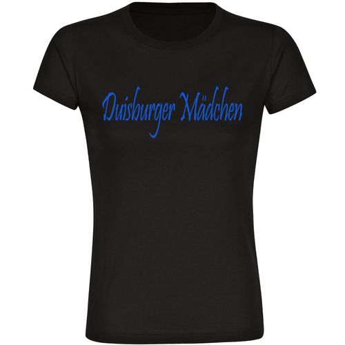 4068859062408 - multifanshop Damen T-Shirt - Duisburg - Duisburger Mädchen - Druck blau - Frauen