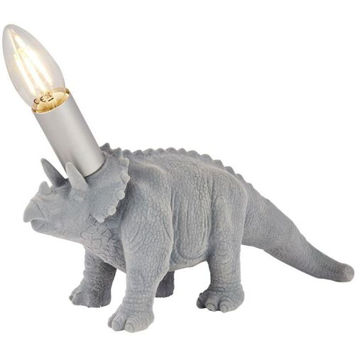 4255596679635 - Licht-erlebnisse - Tischlampe Kinderzimmer 17 cm Grau E14