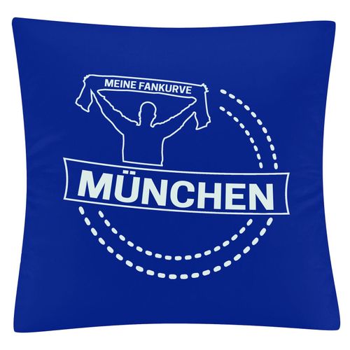 4068859056117 - multifanshop Kissenbezug - München blau - Meine Fankurve - Druck weiß - Kissen