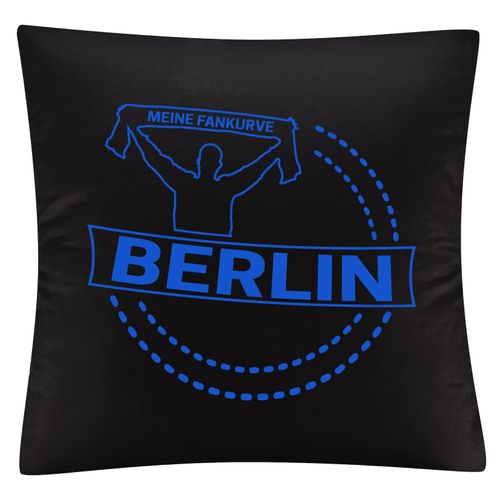 4068859050788 - multifanshop Kissenbezug - Berlin blau - Meine Fankurve - Druck blau - Kissen
