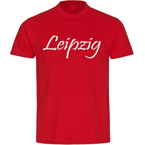 4068859160111 - multifanshop Herren T-Shirt - Leipzig - Schriftzug - Druck weiß - Männer