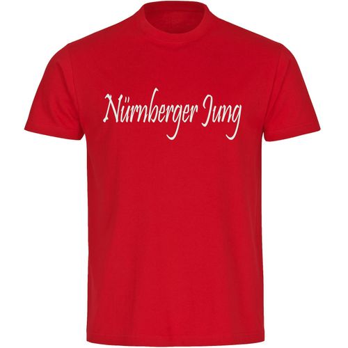 4068859155704 - multifanshop Kinder T-Shirt - Nürnberg - Nürnberger Jung - Druck weiß - Kind