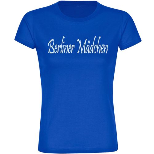 4068859060770 - multifanshop Kinder T-Shirt - Berlin blau - Berliner Mädchen - Druck weiß - Kind