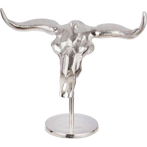 4063387272992 - Wanddekoobjekt GILDE Wandobjekt Silverskull silber (silberfarben) Wanddekoobjekte B H T 33cm x 72cm x 55cm Aluminium B33cm H72cm T55cm