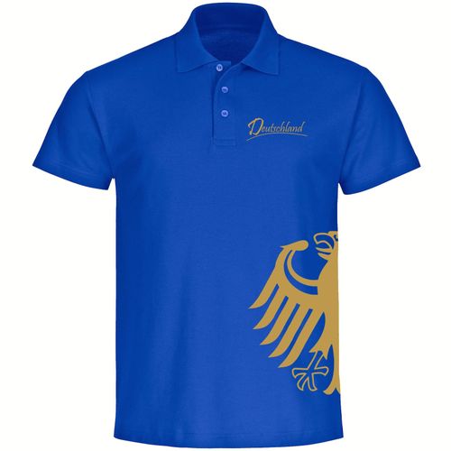 4068859405953 - multifanshop Poloshirt - Deutschland - Adler seitlich Gold - Druck gold metallic - Polo 4068859405953 - multifanshop Poloshirt - Deutschland - Adler seitlich Gold - Druck gold metallic - Polo