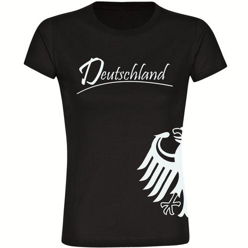 4068859270964 - multifanshop Damen T-Shirt - Deutschland - Adler seitlich - Druck weiß - Frauen 4068859270964 - multifanshop Damen T-Shirt - Deutschland - Adler seitlich - Druck weiß - Frauen