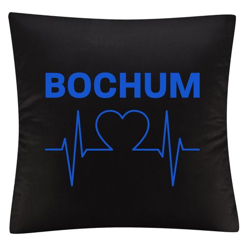 4068859035075 - multifanshop Kissenbezug - Bochum - Herzschlag - Druck blau - Kissen 4068859035075 - multifanshop Kissenbezug - Bochum - Herzschlag - Druck blau - Kissen