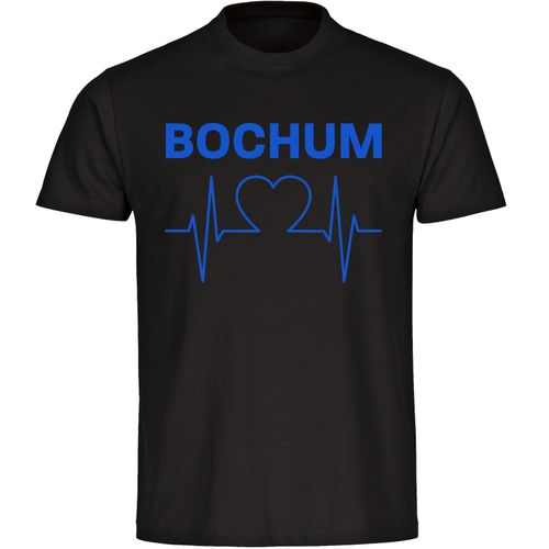 4068859034290 - multifanshop Kinder T-Shirt - Bochum - Herzschlag - Druck blau - Kind 4068859034290 - multifanshop Kinder T-Shirt - Bochum - Herzschlag - Druck blau - Kind