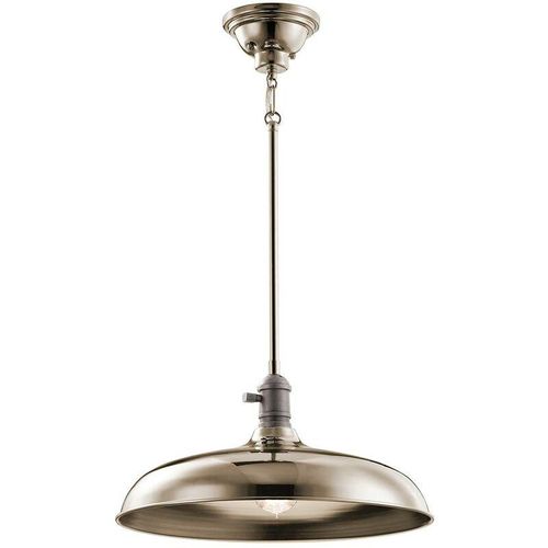 5024005295013 - Kl-cobson-p-pn Hängeleuchte Cobson 1xE27 60W Stahl Nickel poliert H239-1244cm Ø407cm dimmbar höhenverstellbar - Kichler