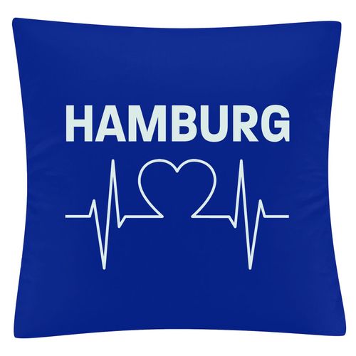 4068859012816 - multifanshop Kissenbezug - Hamburg - Herzschlag - Druck weiß - Kissen 4068859012816 - multifanshop Kissenbezug - Hamburg - Herzschlag - Druck weiß - Kissen