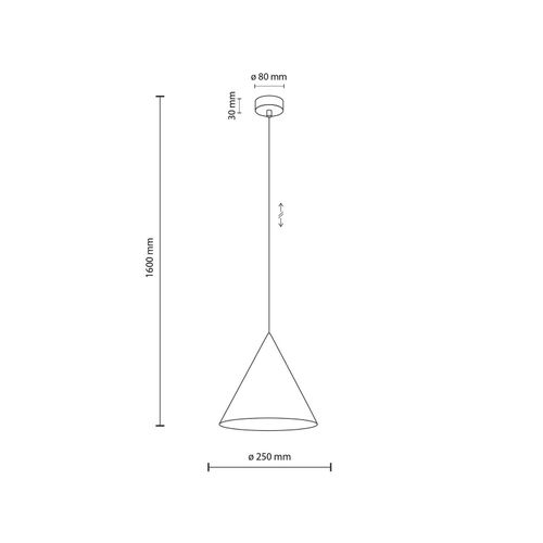 5901780566302 - Hängeleuchte Cono einflammig Ø 25 cm schwarz