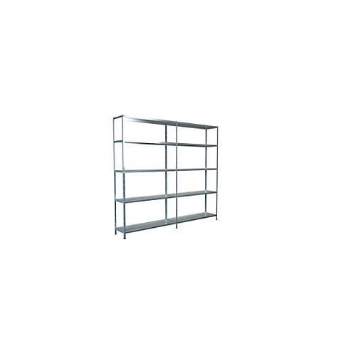 4004514122841 - Steckregal Stecksystem Grund- und Anbauregal Regale Metall verzinkt 2000x2200x350 mm 10 Böden silberfarben Regal- Ordnungssysteme 4004514122841 - Steckregal Stecksystem Grund- und Anbauregal Regale Metall verzinkt 2000x2200x350 mm 10 Böden silberfarben Regal- Ordnungssysteme