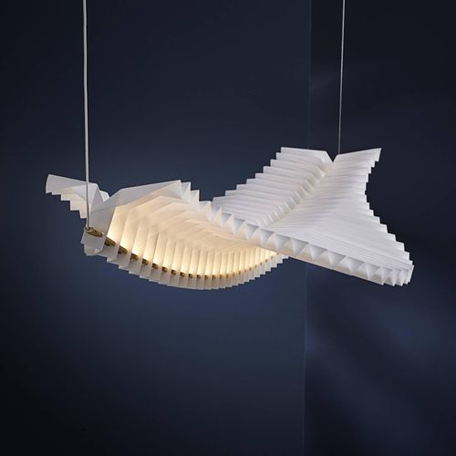 5702410525443 - FRANDSEN LED-Pendellampe Sora weiß messing Papier