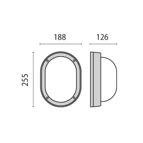 8018367998177 - Performance in Lighting LED-Außenwandleuchte Eko+19 LED 3000K grau