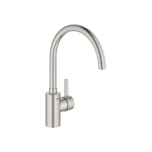 4005176466953 - Eurosmart Cosmopolitan Einhand-Spültischbatterie dn 15 hoher Auslauf Auslauf mit Mousseur Farbe Supersteel - 32843DC2 - Grohe