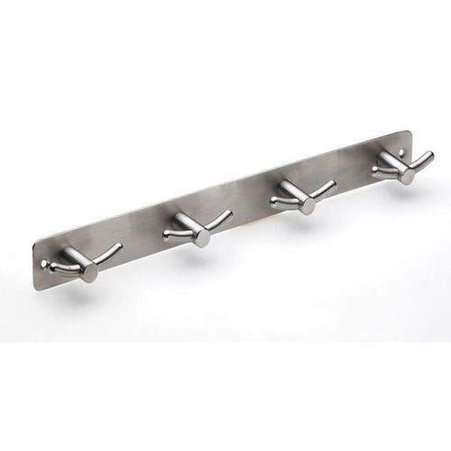 4008057000741 - Hakenleiste 4 Haken 35 x 370 x 35 mm Edelstahl Hakenleisten - Hettich