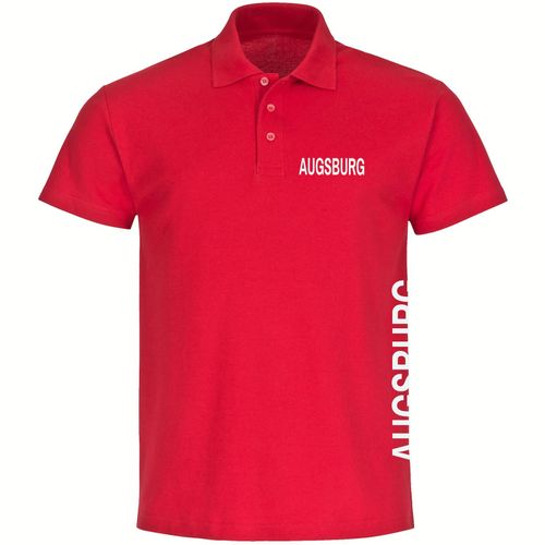 4068859070748 - multifanshop Poloshirt - Augsburg - Brust & Seite - Druck weiß - Polo 4068859070748 - multifanshop Poloshirt - Augsburg - Brust & Seite - Druck weiß - Polo