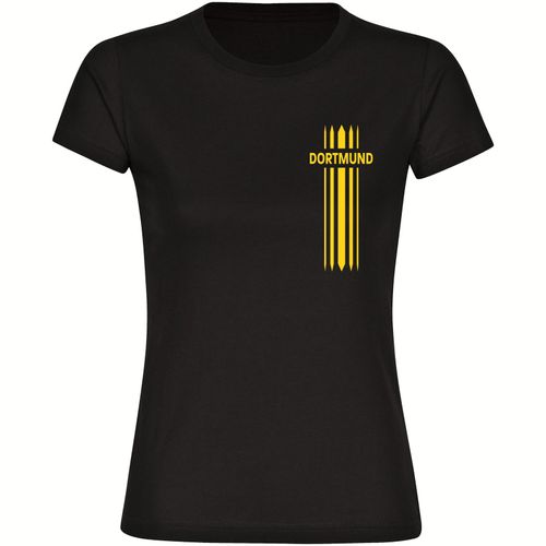 4068859188283 - multifanshop® Damen T-Shirt - Dortmund - Streifen - Druck gelb - Frauen 4068859188283 - multifanshop® Damen T-Shirt - Dortmund - Streifen - Druck gelb - Frauen