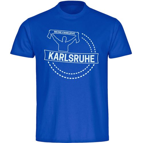 4068859054717 - multifanshop Herren T-Shirt - Karlsruhe - Meine Fankurve - Druck weiß - Männer