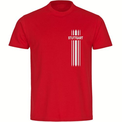 4068859131197 - multifanshop Herren T-Shirt - Stuttgart - Streifen - Druck weiß - Männer 4068859131197 - multifanshop Herren T-Shirt - Stuttgart - Streifen - Druck weiß - Männer
