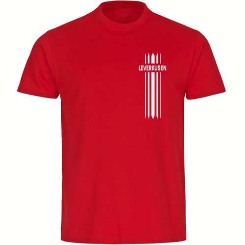 4068859127862 - multifanshop Kinder T-Shirt - Leverkusen - Streifen - Druck weiß - Kind
