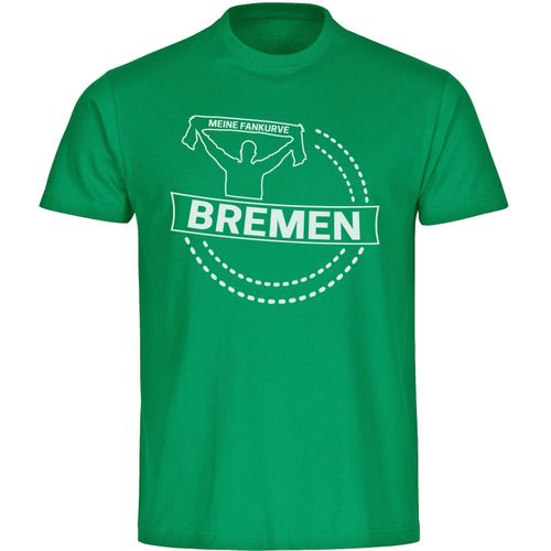 4068859177980 - multifanshop Herren T-Shirt - Bremen - Meine Fankurve - Druck weiß - Männer 4068859177980 - multifanshop Herren T-Shirt - Bremen - Meine Fankurve - Druck weiß - Männer