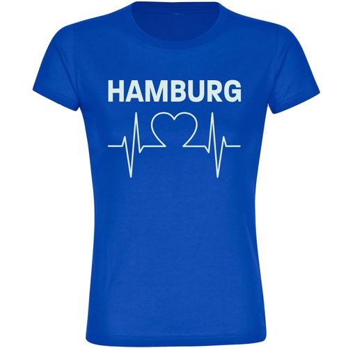 4068859008536 - multifanshop Damen T-Shirt - Hamburg - Herzschlag - Druck weiß - Frauen 4068859008536 - multifanshop Damen T-Shirt - Hamburg - Herzschlag - Druck weiß - Frauen