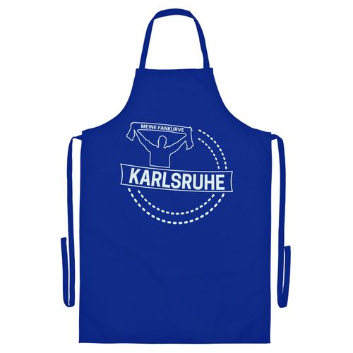 4068859055370 - multifanshop Grillschürze - Karlsruhe - Meine Fankurve - Druck weiß - Schürze