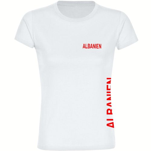 4068859449513 - multifanshop Damen T-Shirt - Albanien - Brust & Seite - Druck rot - Frauen 4068859449513 - multifanshop Damen T-Shirt - Albanien - Brust & Seite - Druck rot - Frauen