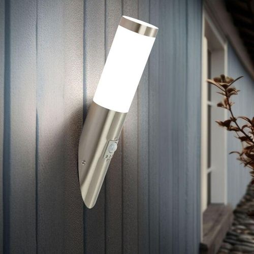 9007371526284 - Außenlampe Wandleuchte Bewegungsmelder Edelstahl IP44 Außenbeleuchtung Außen Wand Fackel Lampe