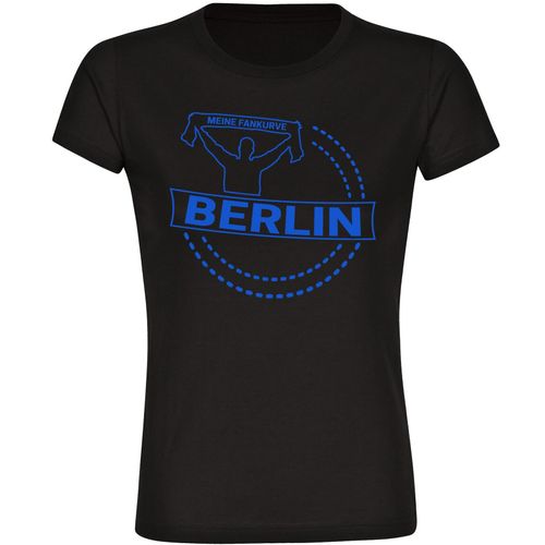 4068859050221 - multifanshop Damen T-Shirt - Berlin blau - Meine Fankurve - Druck blau - Frauen 4068859050221 - multifanshop Damen T-Shirt - Berlin blau - Meine Fankurve - Druck blau - Frauen